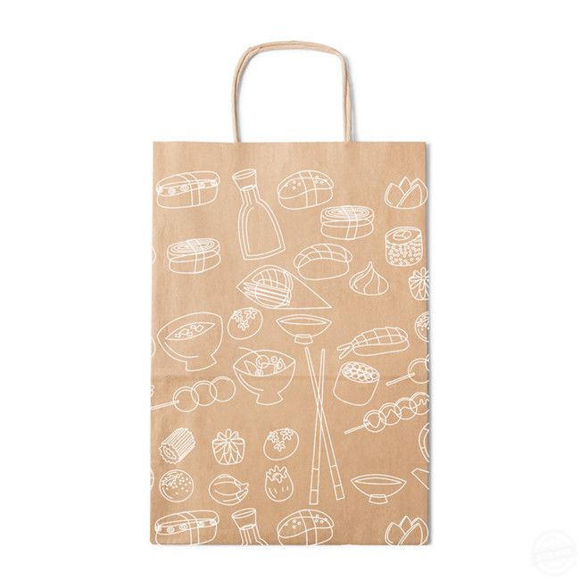 包裝嗲  花紋手提袋