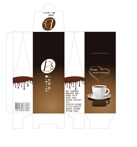 咖啡包裝盒 設(shè)計圖
