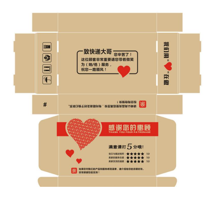 紙箱包裝設(shè)計(jì) 快遞盒展開圖