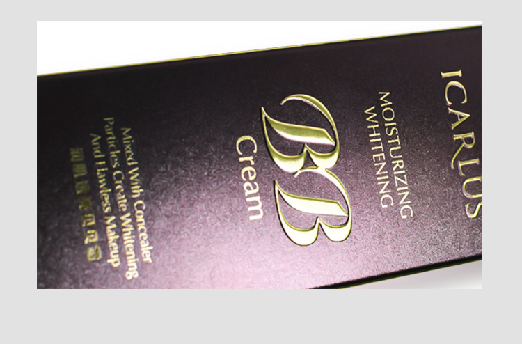 銀卡uv印化妝品包裝盒細(xì)節(jié)