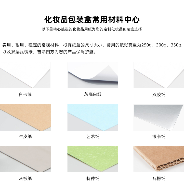 化妝品外包裝盒材料