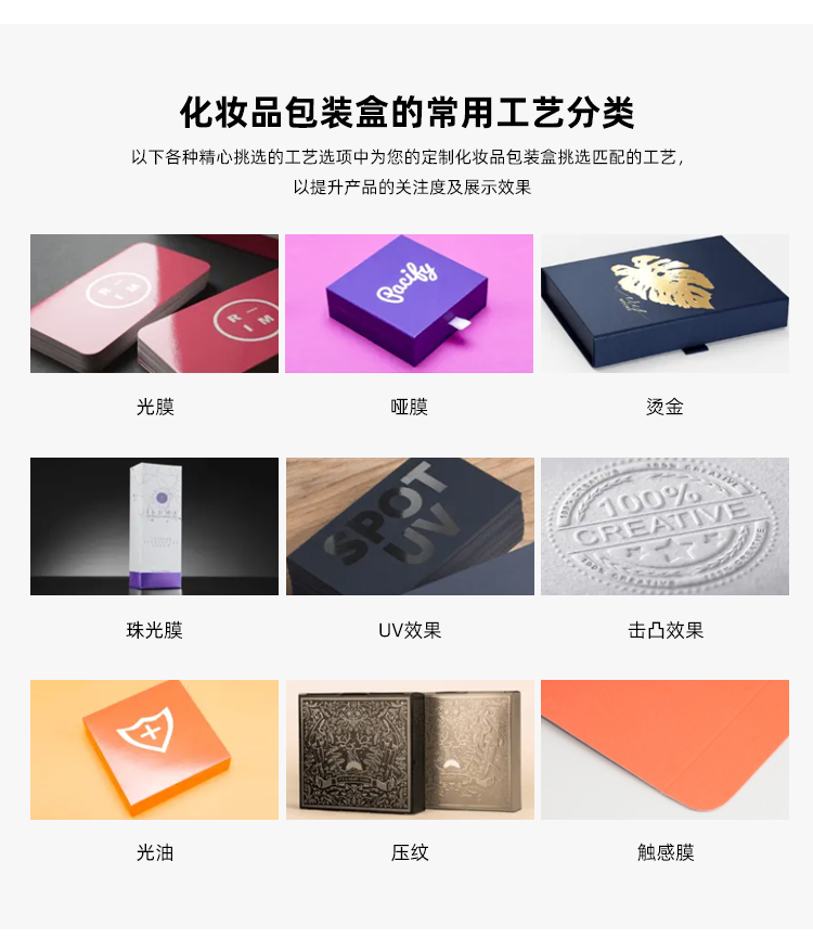 化妝品外包裝盒工藝